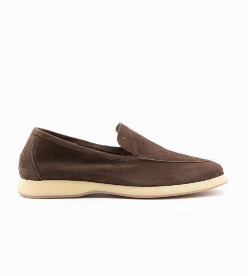 Aquariva beach coffee suede leather loafer Andrea Ventura Firenze